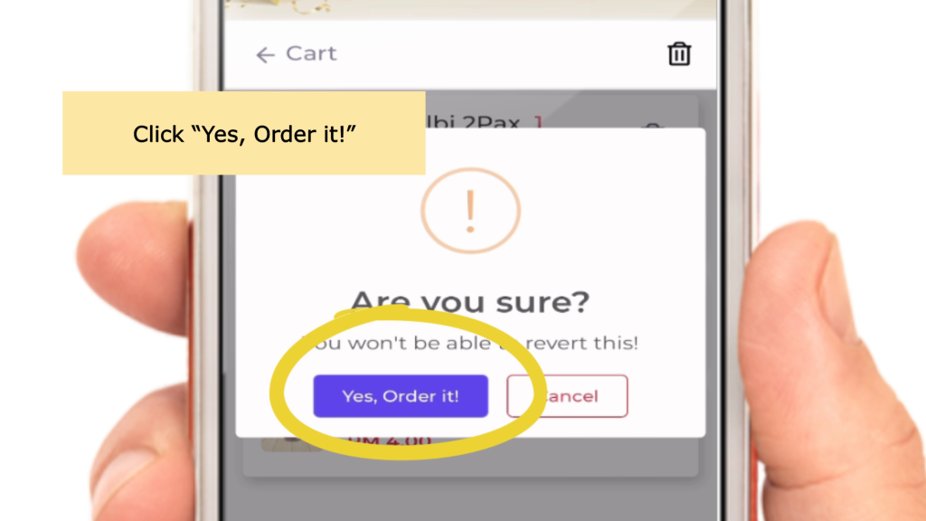 Customers make QR Order